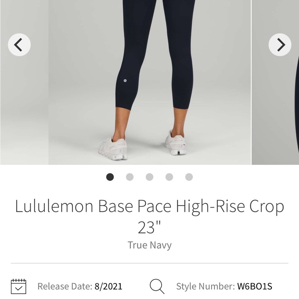 lululemon athletica Base Pace cropped